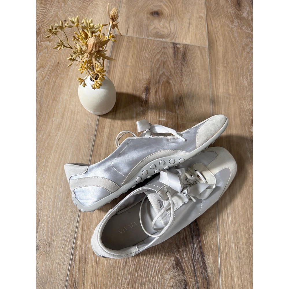 Vivaia Carol Jogger Sneakerina Womens Size 8.5 Ribbon Lace Sneaker Ballet Shoes